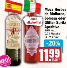 HIT Moya Herbes de Mallorca, Solrosa oder Glitter Spritz Aperitivo Angebot