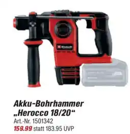 toom Baumarkt Einhell Akku-Bohrhammer ,,Herocco 18/20" Angebot