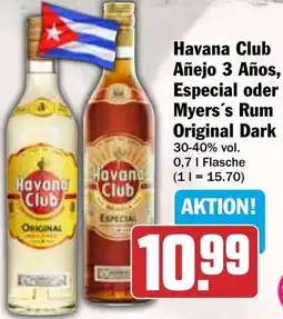 HIT Havana Club Añejo 3 Años, Especial oder Myers's Rum Original Dark Angebot