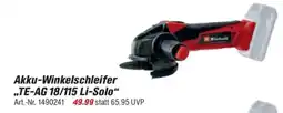 toom Baumarkt Einhell Akku-Winkelschleifer „TE-AG 18/115 Li-Solo" Angebot
