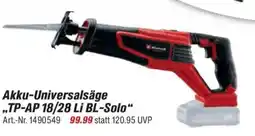 toom Baumarkt Einhell Akku-Universalsäge „TP-AP 18/28 Li BL-Solo" Angebot
