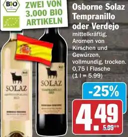 HIT Osborne Solaz Tempranillo oder Verdejo Angebot