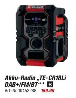 toom Baumarkt Einhell Akku-Radio „TE-CR18Li DAB+/FM/BT" Angebot