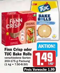 HIT Finn Crisp oder TUC Bake Rolls Angebot