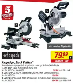 toom Baumarkt scheppach Kappsäge ,,Black Edition" Angebot