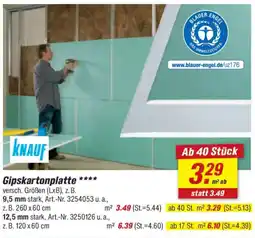 toom Baumarkt KNAUF Gipskartonplatte Angebot