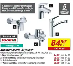 toom Baumarkt hansgrohe Armaturenserie „MyCube" Angebot