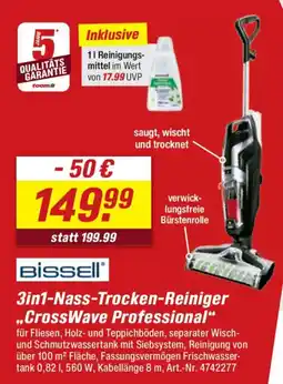 toom Baumarkt Bissell 3in1-Nass-Trocken-Reiniger ,,CrossWave Professional" Angebot