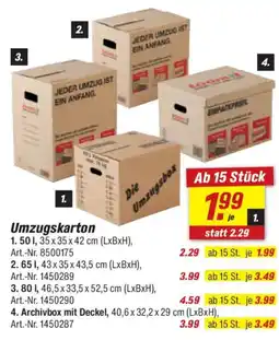 toom Baumarkt Umzugskarton 50 l Angebot