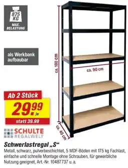 toom Baumarkt SCHULTE REGALWELT Schwerlastregal,,S" Angebot