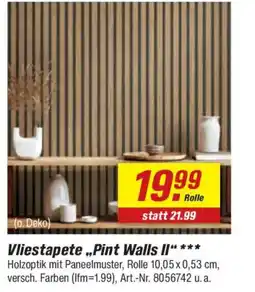 toom Baumarkt Vliestapete „,Pint Walls II" Angebot