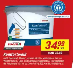 toom Baumarkt toom Komfortweiẞ Angebot