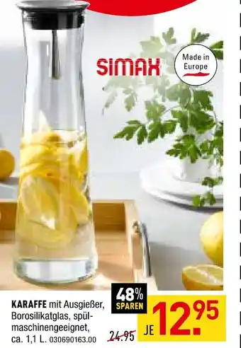 Möbel Wallach Simax karaffe Angebot