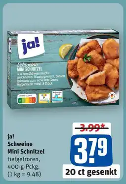 REWE Ja! schweine mini schnitzel Angebot