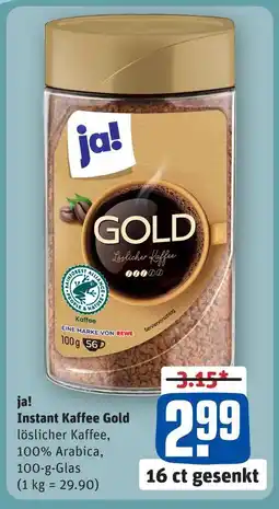 REWE Ja! instant kaffee gold Angebot