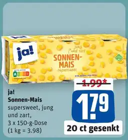 REWE Ja! sonnen-mais Angebot