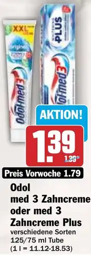 HIT Odol med 3 Zahncreme oder med 3 Zahncreme Plus Angebot