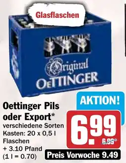 HIT Oettinger Pils oder Export Angebot