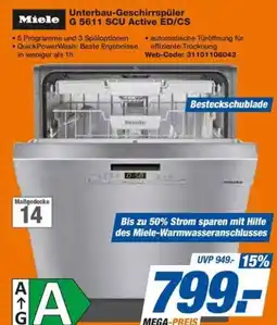 expert Techno Land Miele Unterbau-Geschirrspüler G 5611 SCU Active ED/CS Angebot