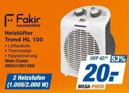expert Techno Land Fakir HAUSGERÄTE Heizlüfter Trend HL 100 Angebot