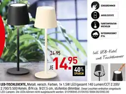 Möbel Wallach Led-tischleuchte Angebot