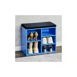 Netto Marken-Discount Kesper Schuhschrank mit Sitzkissen - versch. Ausführungen - Blau klein Angebot