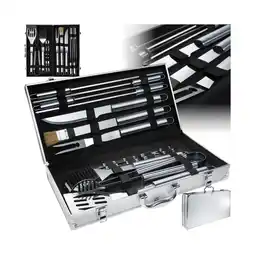 Netto Marken-Discount tectake Grillbesteck, aus Edelstahl, lange Griffe, inklusive Aluminiumkoffer Angebot