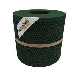 Netto Marken-Discount zaun zu Sichtschutz Rille Gelocht Quadrat-Muster für Doppelstabmatten Tannengrün 26m Angebot