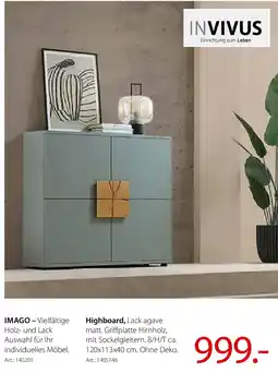 Zurbrüggen INVIVUSI IMAGO Highboard Angebot