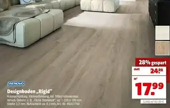 Hagebau Renovo Designboden Rigid Angebot