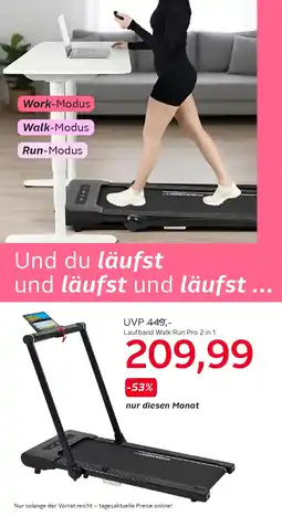 OTTO Laufband Walk Run Pro 2 in 1 Angebot