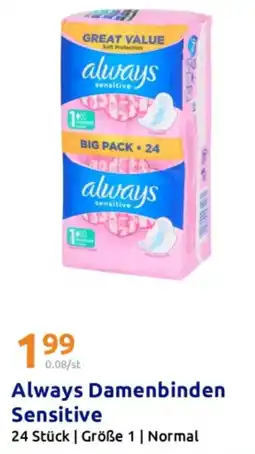 Action Always Damenbinden Sensitive Angebot