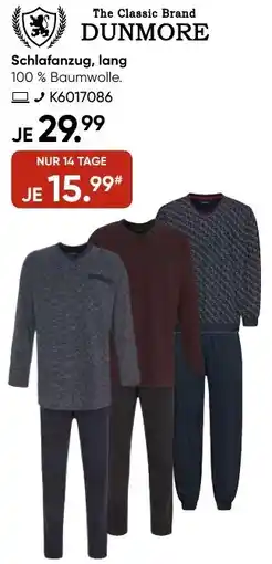 Galeria DUNMORE Schlafanzug, lang Angebot