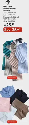 Galeria GALERIA Damen-Streifen Poloshirt Angebot