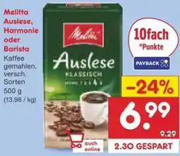 Netto Marken-Discount Melitta Auslese, Harmonie oder Barista Angebot