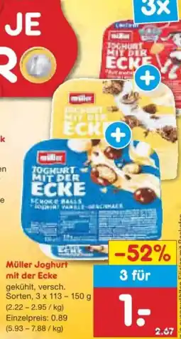 Netto Marken-Discount Müller Joghurt mit der Ecke Angebot