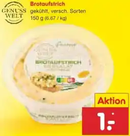 Netto Marken-Discount GENUSS WELT Brotaufstrich Angebot