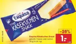 Netto Marken-Discount Exquisa Käsekuchen Snack Angebot