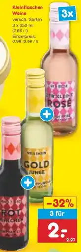 Netto Marken-Discount Kleinflaschen Weine Angebot
