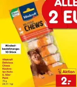 Netto Marken-Discount Vitakraft Delicious Chews Kauknoten Huhn S, 10er Pack Angebot