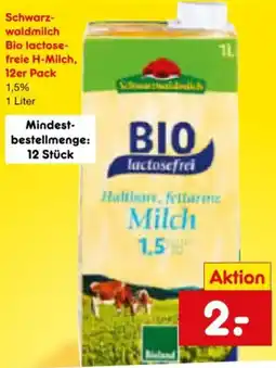 Netto Marken-Discount Schwarzwaldmilch Bio lactosefreie H-Milch, 12er Pack Angebot