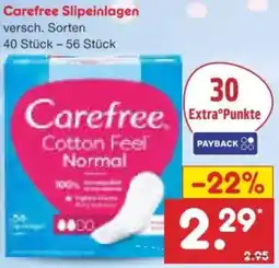 Netto Marken-Discount Carefree Slipeinlagen Angebot