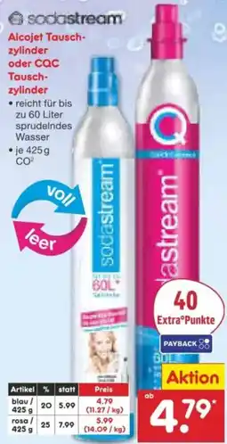 Netto Marken-Discount sodastream Alcojet Tauschzylinder oder CQC Tauschzylinder Angebot