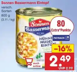 Netto Marken-Discount Sonnen Bassermann Eintopf Angebot