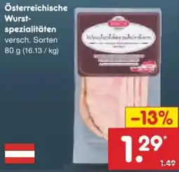 Netto Marken-Discount Österreichische Wurstspezialitäten Angebot