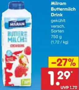 Netto Marken-Discount Milram Buttermilch Drink Angebot