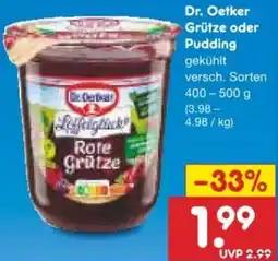 Netto Marken-Discount Dr. Oetker Grütze oder Pudding Angebot