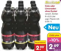 Netto Marken-Discount StarDrink Cola oder Limonaden ohne Zucker Angebot