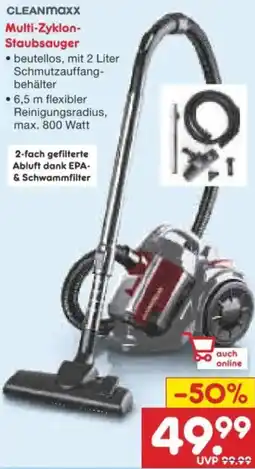 Netto Marken-Discount CLEANMAXX Multi-Zyklon Staubsauger Angebot