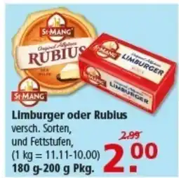 Multi Markt ST. MẠNG Limburger oder Rublus Angebot